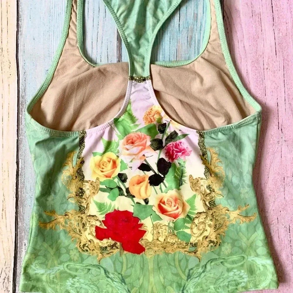 Unbranded floral roses razor back tank top size medium - Picture 7 of 7